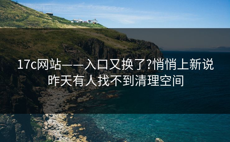 17c网站——入口又换了?悄悄上新说昨天有人找不到清理空间