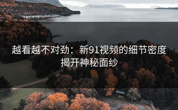 越看越不对劲：新91视频的细节密度揭开神秘面纱